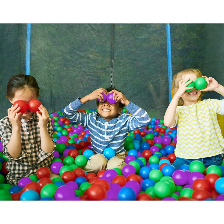 Trampoline with clearance ball pit